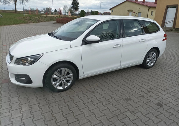 Peugeot 308 cena 47900 przebieg: 92000, rok produkcji 2017 z Leszno małe 37